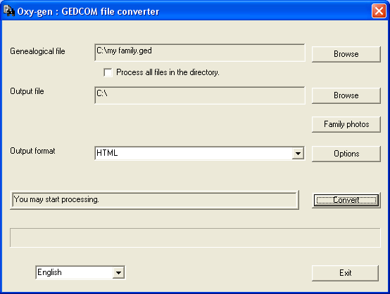 gedcom file format convert